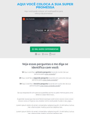 Template gratuito página de vendas produto digital